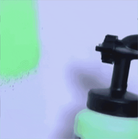 Pistola de pintura en acción